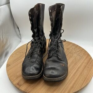 Vintage Endicott Johnson Cap‎ Toe Jumper Boots Black Size 8 With photo Of Marine